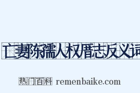 亡妻陈孺人权厝志反义词是什么意思的图片